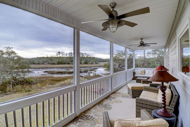 view of sunroom