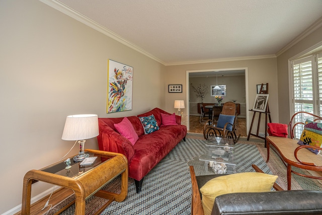 206 Brailsford Rd, Summerville, SC 29485 - carpeted living area with baseboards and ornamental molding