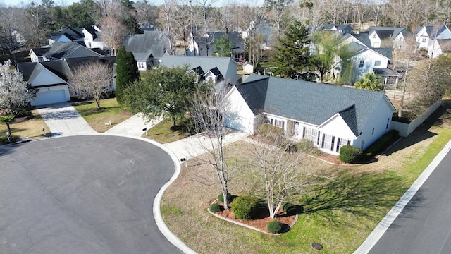 aerial view featuring a residential view