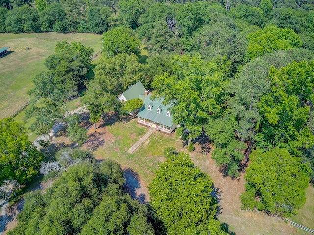 481 Cantey Ln, Camden, SC 29020 - aerial view of property and surrounding area featuring a heavily wooded area