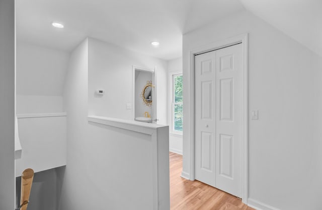 481 Cantey Ln, Camden, SC 29020 - entrance foyer featuring light wood-style flooring, recessed lighting, lofted ceiling, and baseboards