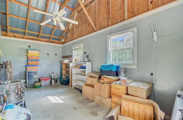 481 Cantey Ln, Camden, SC 29020 - garage with a ceiling fan