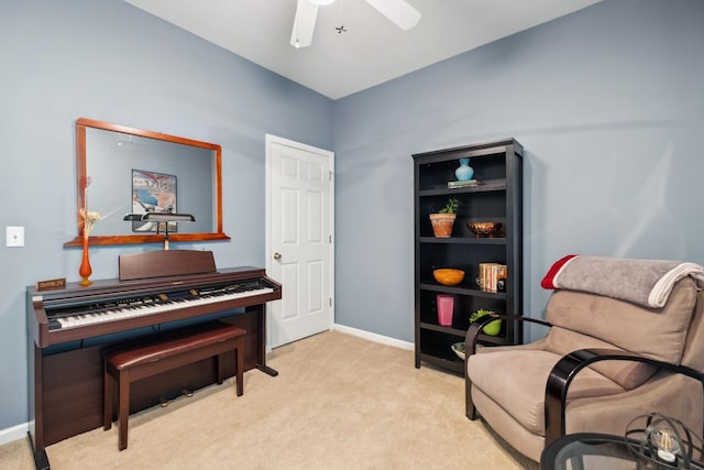 2329 Tall Sail Dr Unit 704D, Charleston, SC 29414 - sitting room with carpet flooring and a ceiling fan