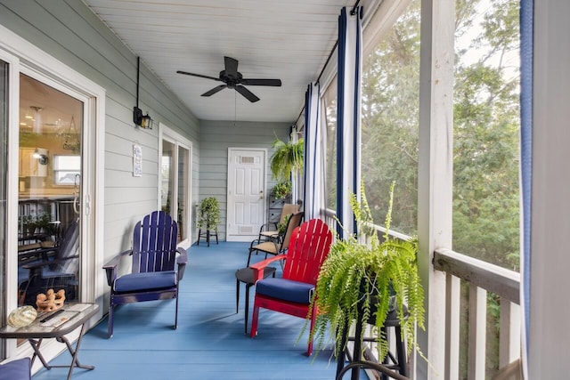 2329 Tall Sail Dr Unit 704D, Charleston, SC 29414 - sunroom / solarium with ceiling fan and wood finished floors