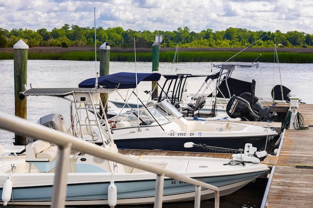 2329 Tall Sail Dr Unit 704D, Charleston, SC 29414 - dock featuring a water view and a wooded view