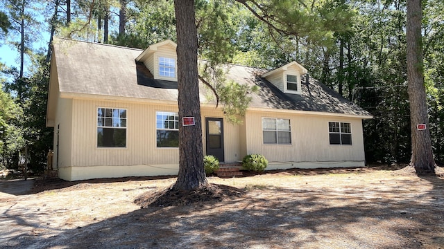 view of cape cod home