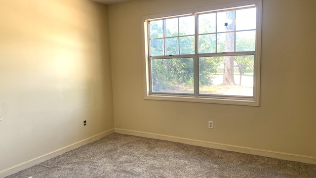 carpeted spare room featuring a healthy amount of sunlight