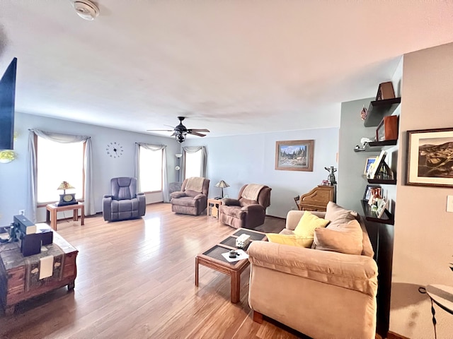 1325 Edward Dr, Moncks Corner, SC 29461 - living room with light wood finished floors and a ceiling fan
