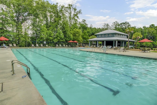 view of pool with a patio area