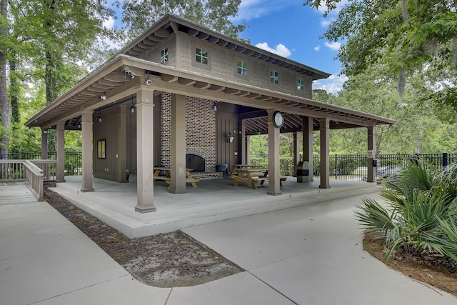 view of home's community featuring a patio area