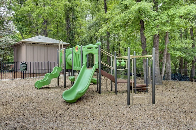 view of jungle gym