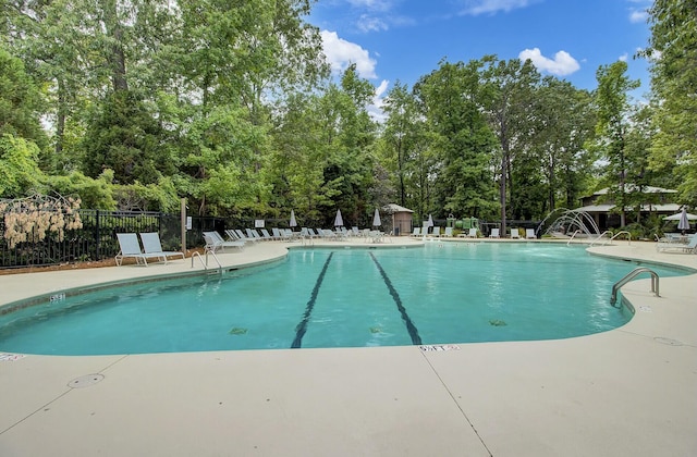 view of pool with a patio area