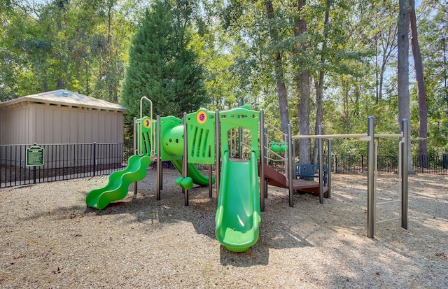 view of jungle gym