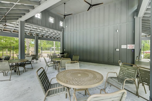 view of patio / terrace with ceiling fan