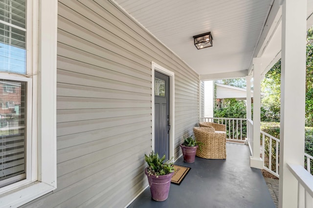 balcony with covered porch