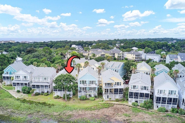 bird's eye view featuring a residential view