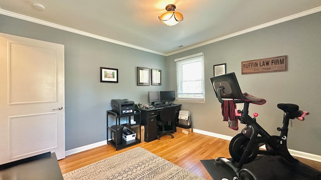 2636 Elissa Dr, Charleston, SC 29414 - office area featuring wood finished floors, ornamental molding, and baseboards