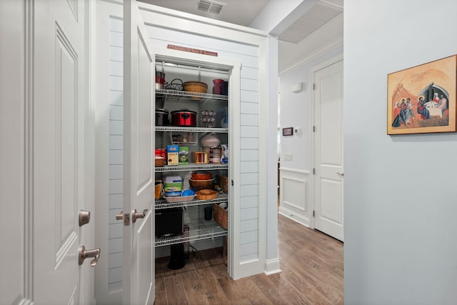 pantry with visible vents