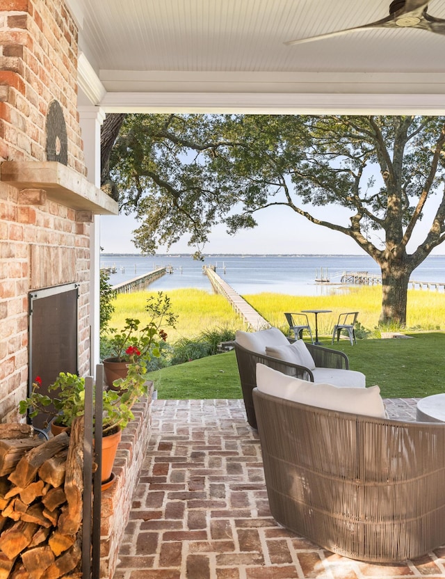 202 Bank St, Mount Pleasant, SC 29464 - view of patio / terrace featuring a water view