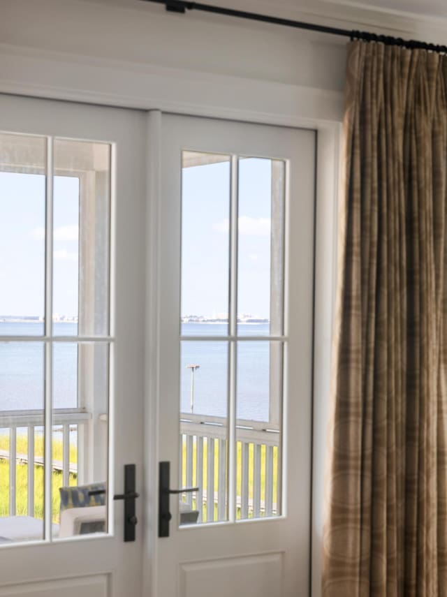 202 Bank St, Mount Pleasant, SC 29464 - doorway to outside featuring a water view