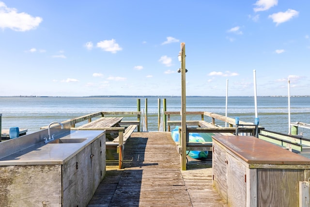 202 Bank St, Mount Pleasant, SC 29464 - dock featuring a sink and a water view