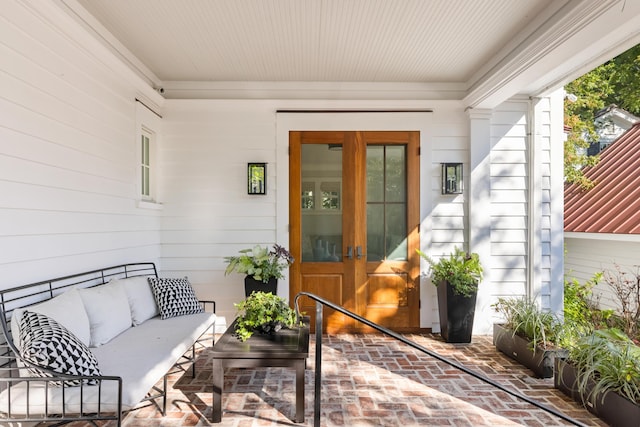202 Bank St, Mount Pleasant, SC 29464 - entrance to property featuring outdoor lounge area, a patio area, and french doors