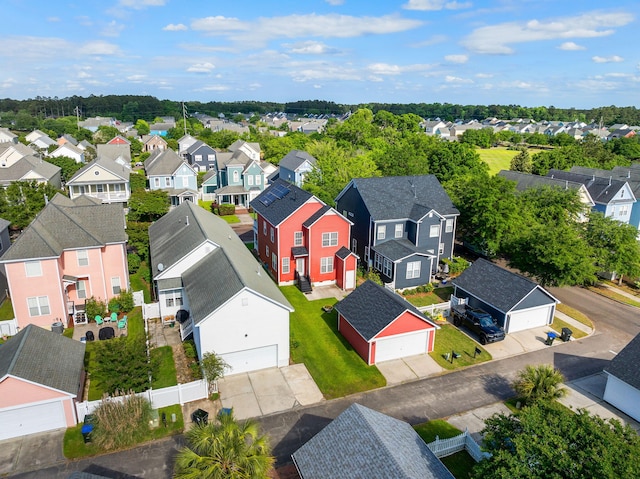 bird's eye view featuring a residential view
