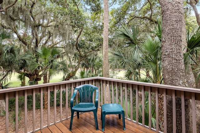 view of wooden terrace