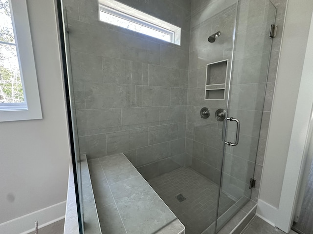 bathroom with walk in shower