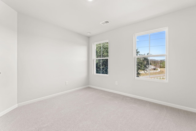 unfurnished room featuring a healthy amount of sunlight and carpet flooring