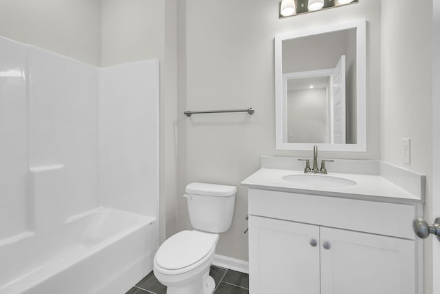 131 Brown Swiss Cir, Summerville, SC 29483 - bathroom featuring vanity, baseboards, tile patterned floors, toilet, and shower / bathing tub combination