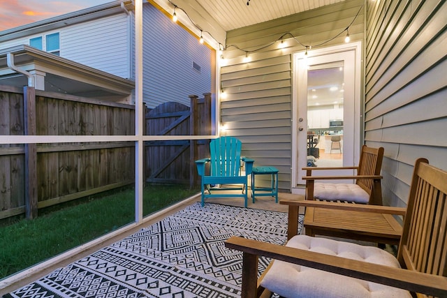 view of sunroom / solarium