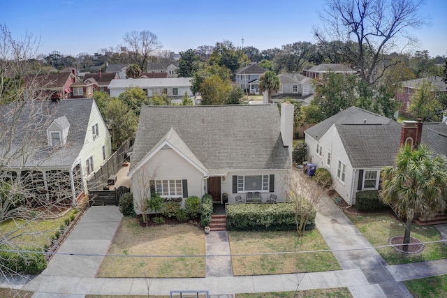 bird's eye view featuring a residential view