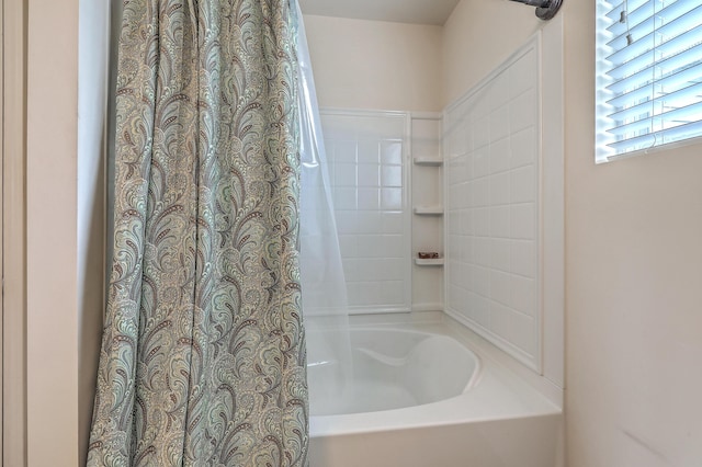 343 Iveson Rd, Summerville, SC 29486 - bathroom featuring shower / bath combo with shower curtain