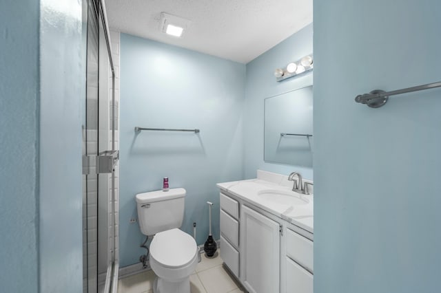 1101 Reserve Way, Summerville, SC 29485 - bathroom with a textured ceiling, tile patterned floors, vanity, and toilet