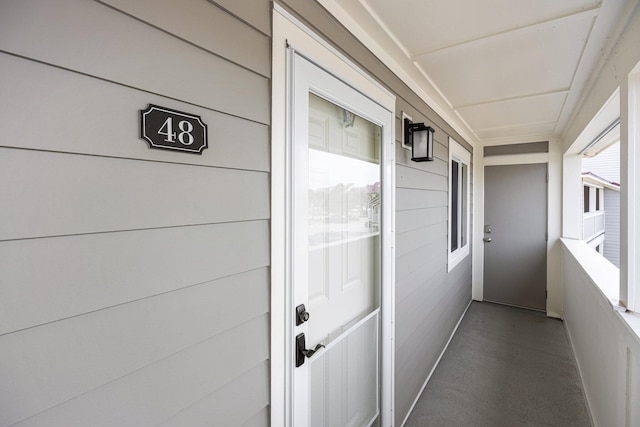 view of doorway to property