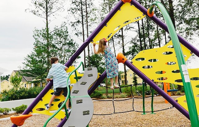 view of community jungle gym