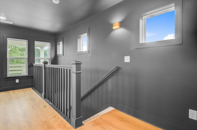 501 Joseph St, Charleston, SC 29412 - stairway with wood finished floors