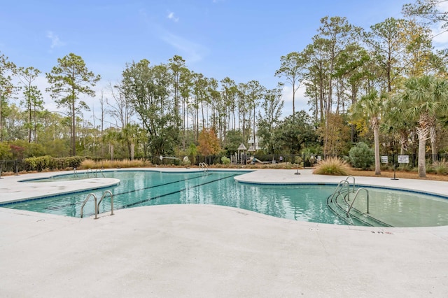 view of pool with a patio area