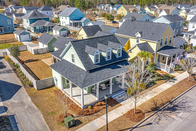 birds eye view of property featuring a residential view