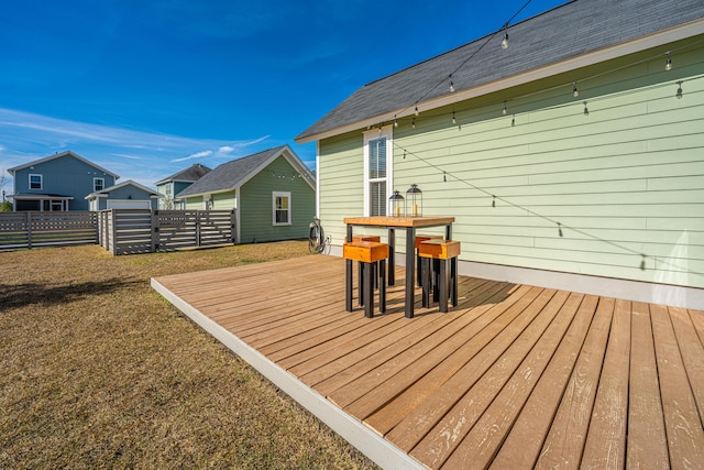 wooden deck with fence