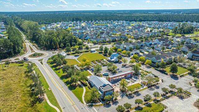 aerial view with a residential view