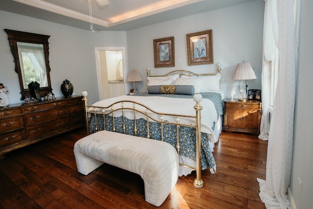 2860 Old Drake Dr, Johns Island, SC 29455 - bedroom featuring dark hardwood / wood-style floors and a raised ceiling