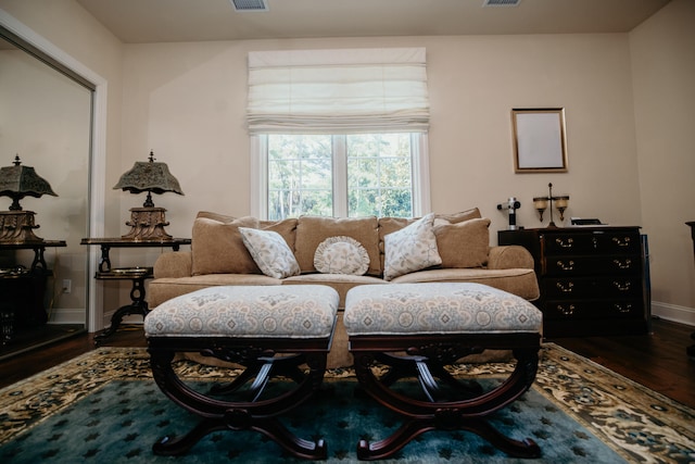 2860 Old Drake Dr, Johns Island, SC 29455 - living room featuring dark hardwood / wood-style floors