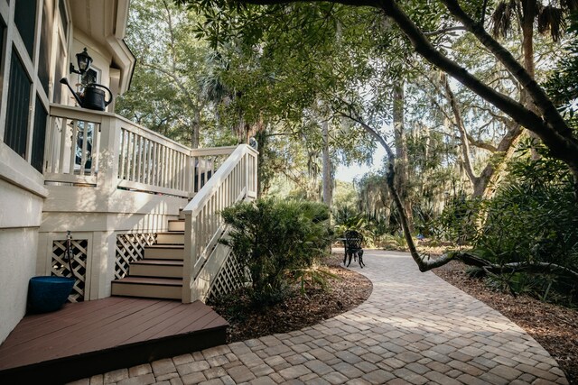 2860 Old Drake Dr, Johns Island, SC 29455 - view of patio featuring a deck