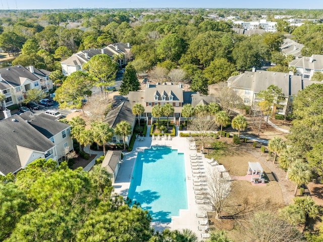 bird's eye view featuring a residential view