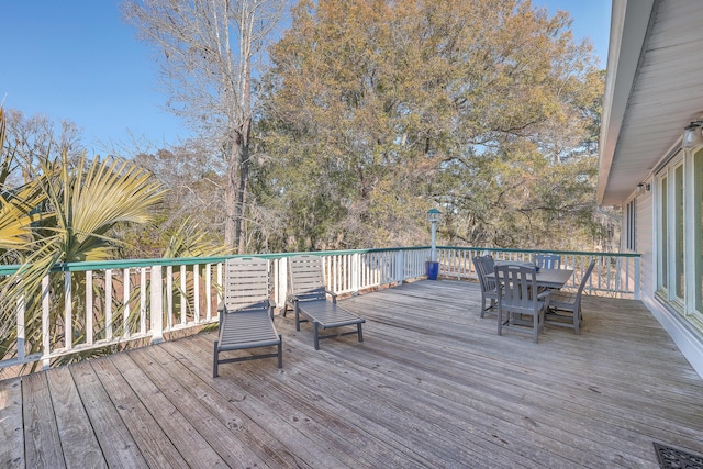 view of wooden terrace