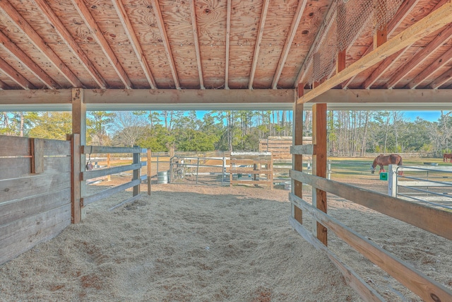 view of horse barn