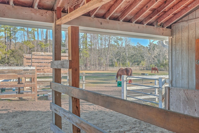 view of horse barn