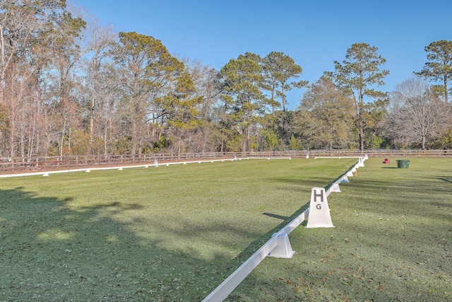 view of home's community with a lawn